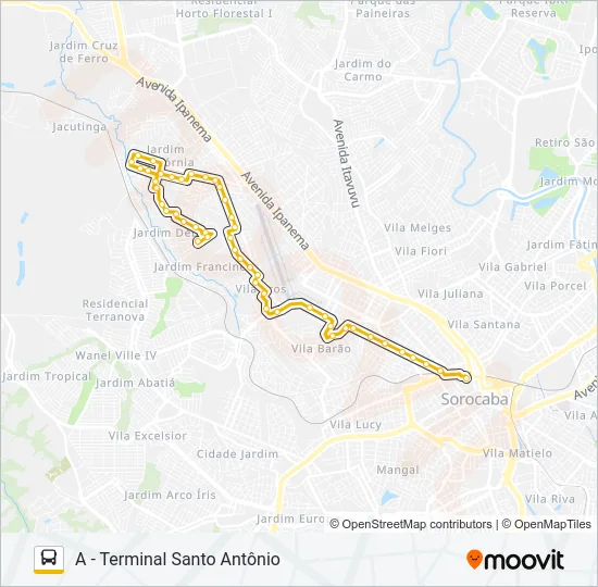 55 RODRIGO Bus Line Map