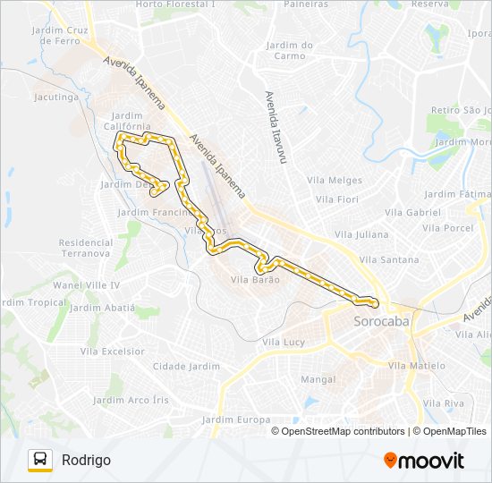 55 RODRIGO bus Line Map