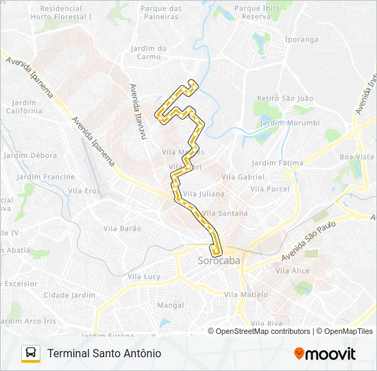 28 MINEIRÃO Bus Line Map
