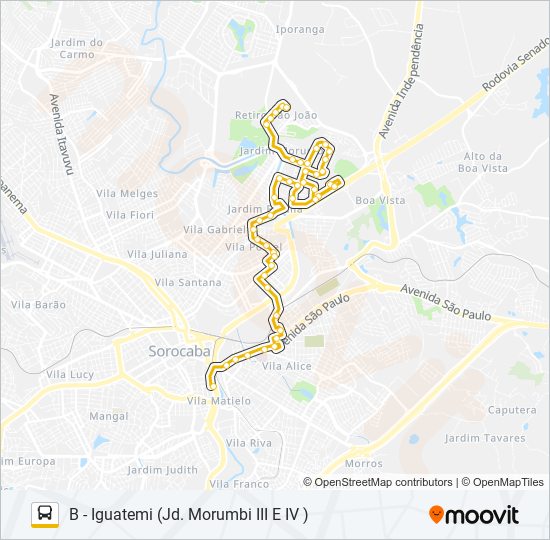 Mapa de 56 IGUATEMI de autobús