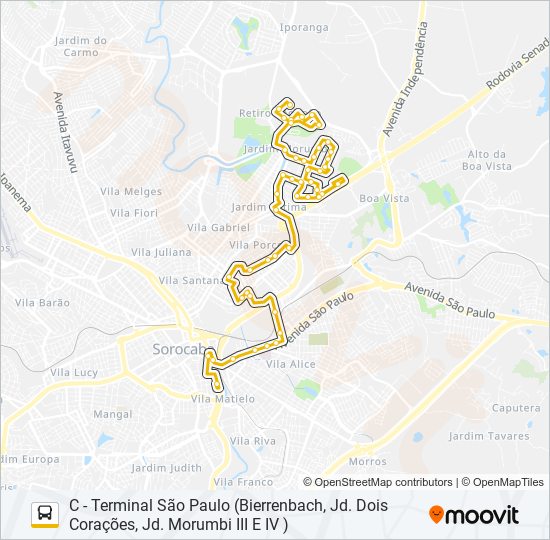 56 IGUATEMI bus Line Map