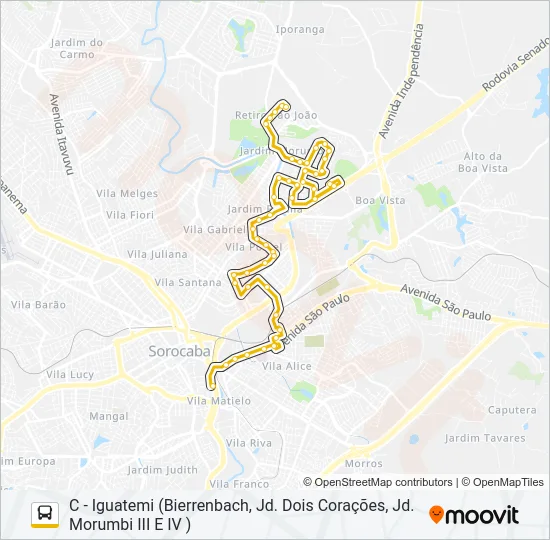 56 IGUATEMI Bus Line Map