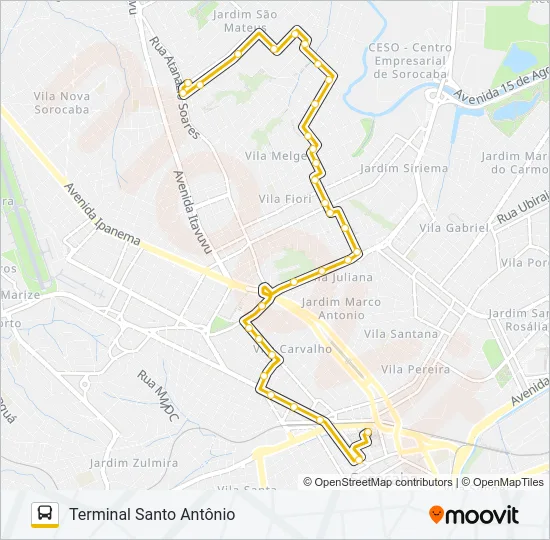 24 GUADALUPE Bus Line Map