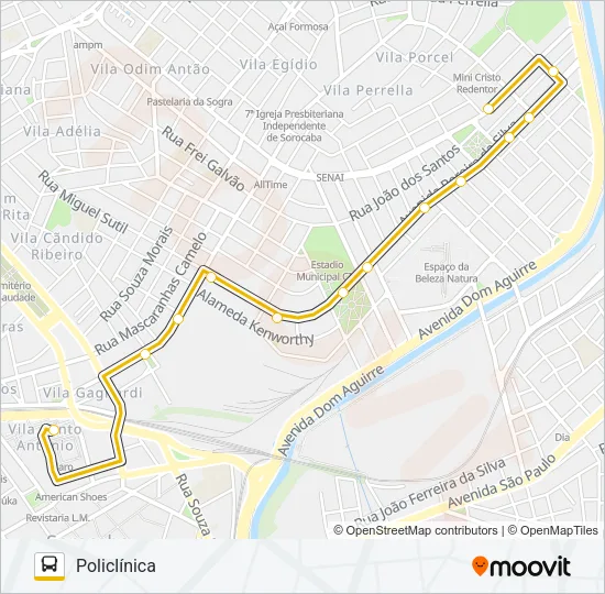 79 POLICLÍNICA Bus Line Map