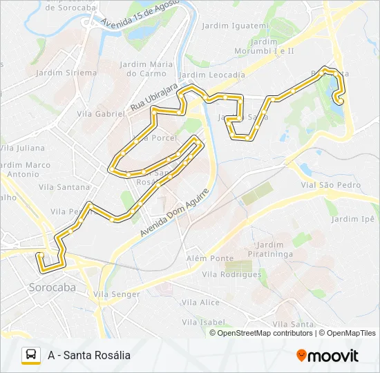 14 SANTA ROSÁLIA Bus Line Map