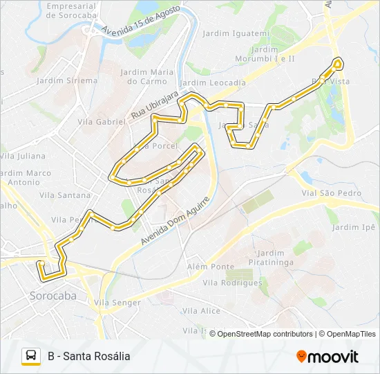 14 SANTA ROSÁLIA Bus Line Map