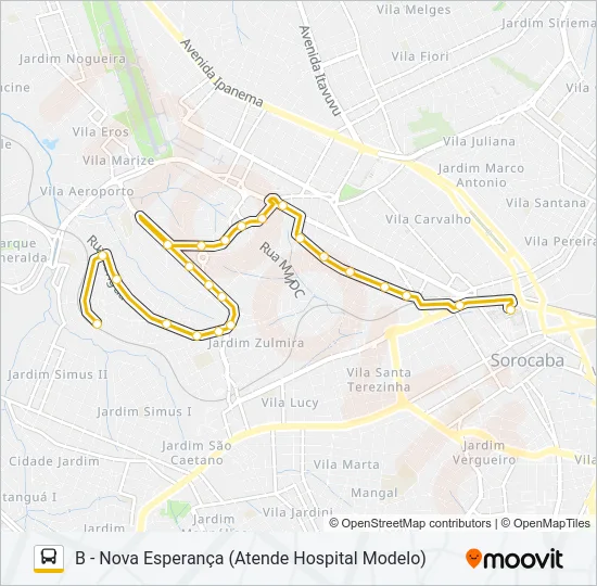03 NOVA ESPERANÇA Bus Line Map