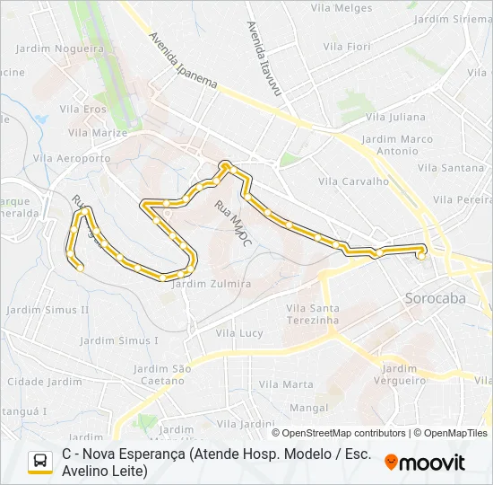 03 NOVA ESPERANÇA Bus Line Map
