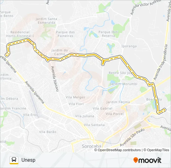 307 INTERBAIRROS 7 Bus Line Map