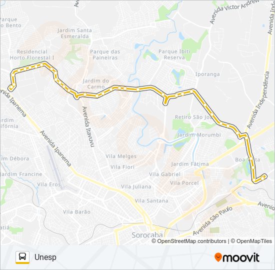 307 INTERBAIRROS 7 bus Line Map