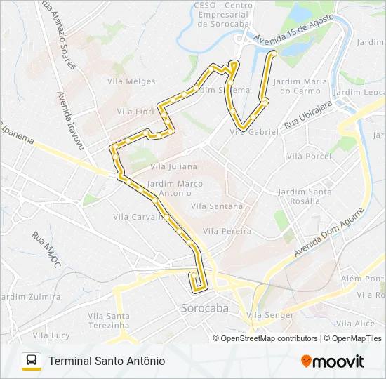 54 PAES DE LINHARES Bus Line Map