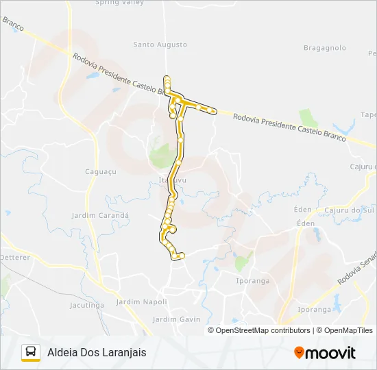 39 ALDEIA DOS LARANJAIS Bus Line Map