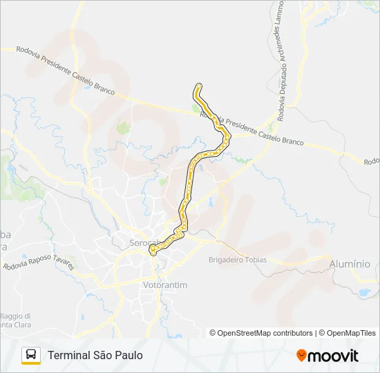 72 BAIRRO DOS CARVALHOS Bus Line Map