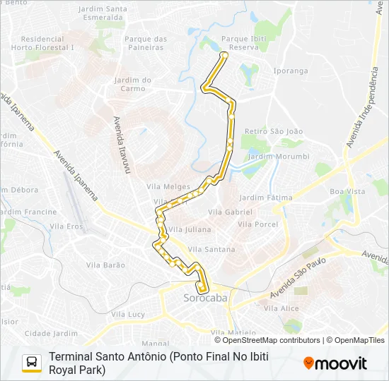 05 VILA CARVALHO / VILA FIORI Bus Line Map