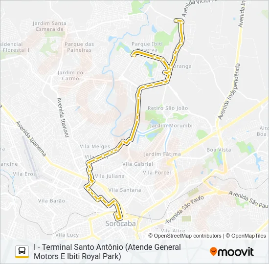 05 VILA CARVALHO / VILA FIORI Bus Line Map