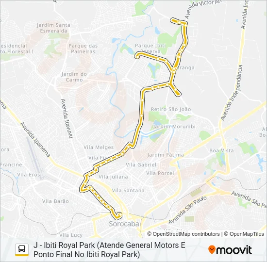 05 VILA CARVALHO / VILA FIORI Bus Line Map