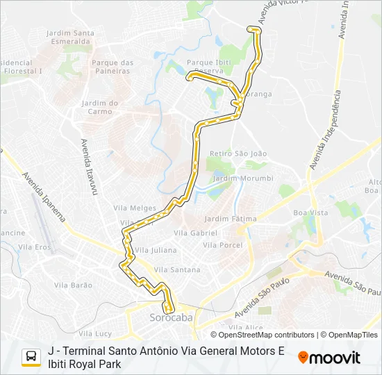 05 VILA CARVALHO / VILA FIORI Bus Line Map