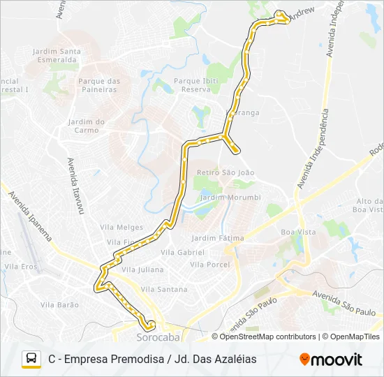 05 VILA CARVALHO / VILA FIORI Bus Line Map