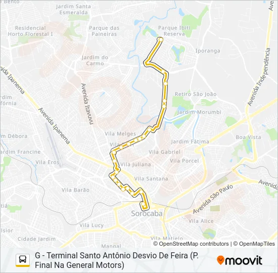 05 VILA CARVALHO / VILA FIORI Bus Line Map