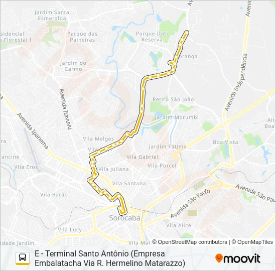 05 VILA CARVALHO / VILA FIORI Bus Line Map
