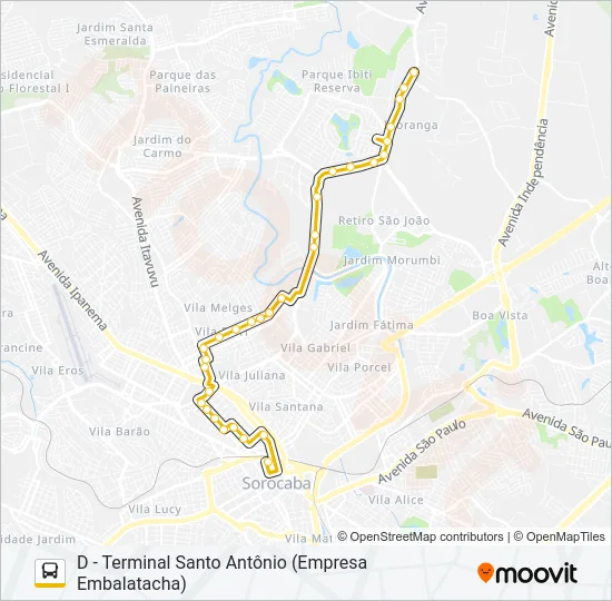 05 VILA CARVALHO / VILA FIORI Bus Line Map