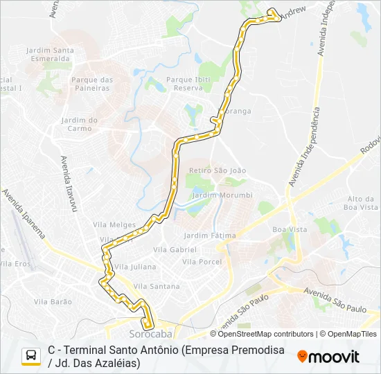 05 VILA CARVALHO / VILA FIORI Bus Line Map