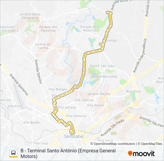 05 VILA CARVALHO / VILA FIORI Bus Line Map
