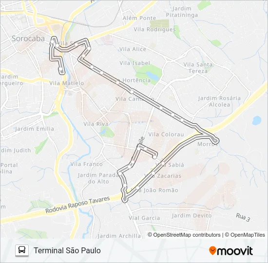 10 SENAC Bus Line Map