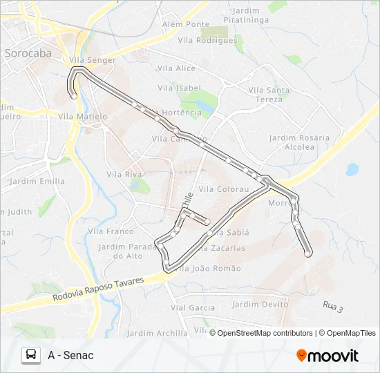 10 SENAC Bus Line Map