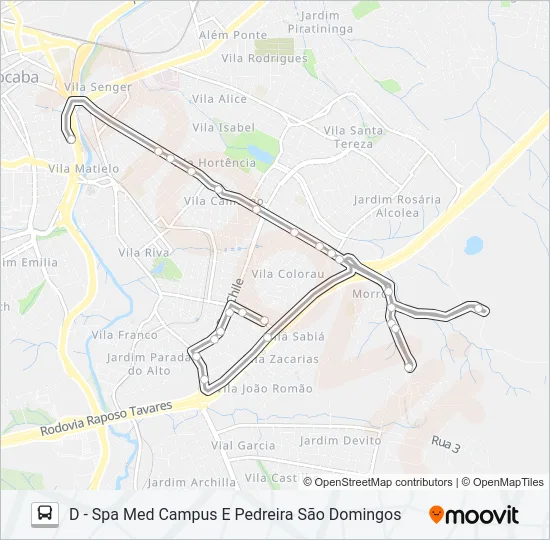 10 SENAC Bus Line Map