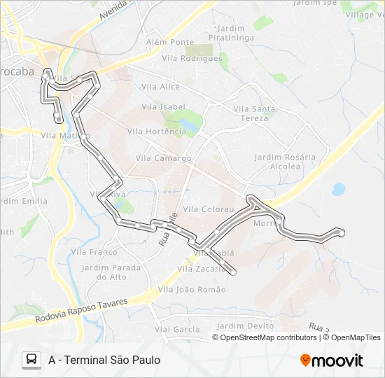 78 SABIÁ Bus Line Map