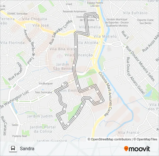 01 SANDRA Bus Line Map