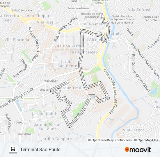 Mapa de 01 SANDRA de autobús