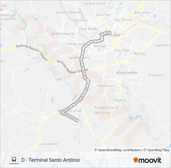 80 UFSCAR Bus Line Map