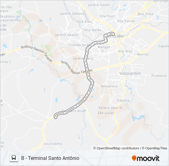 Mapa de 80 UFSCAR de autobús