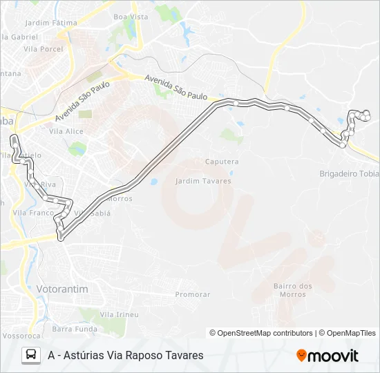 49 ASTÚRIAS Bus Line Map