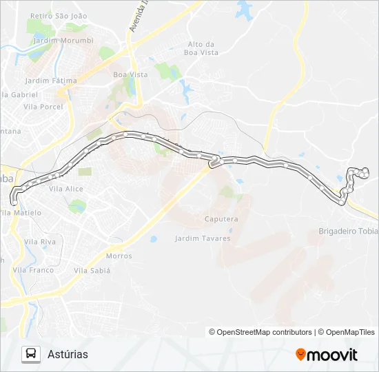 49 ASTÚRIAS Bus Line Map