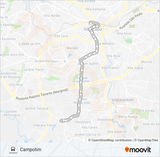 65 CAMPOLIM bus Line Map