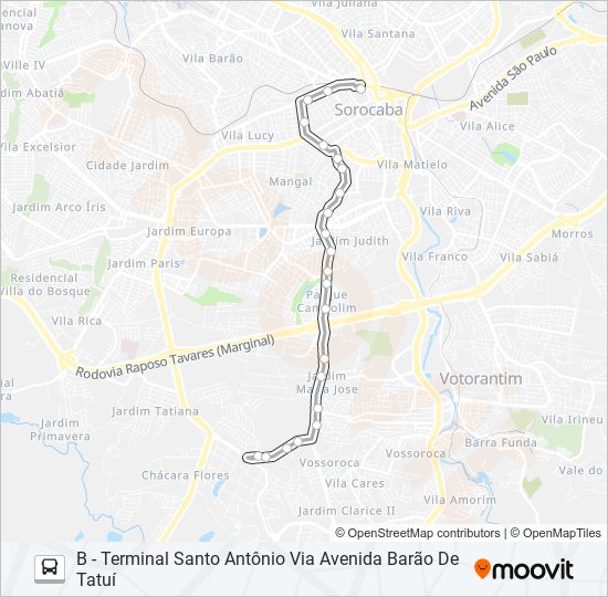 Mapa de 65 CAMPOLIM de autobús