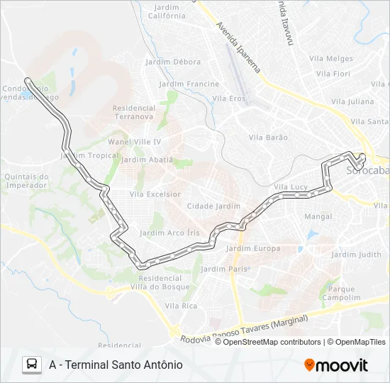66 IPATINGA Bus Line Map