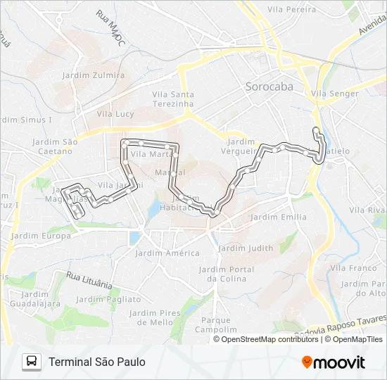 22 MAGNÓLIAS Bus Line Map