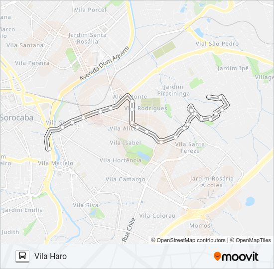 Mapa de 32 VILA HARO de autobús