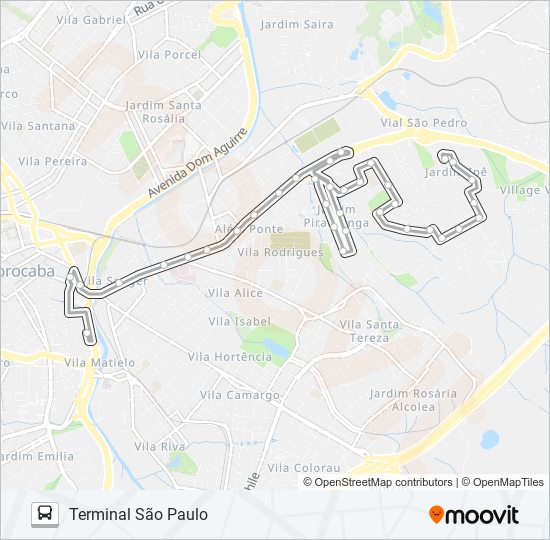 Mapa da linha 41 GONÇALVES de ônibus