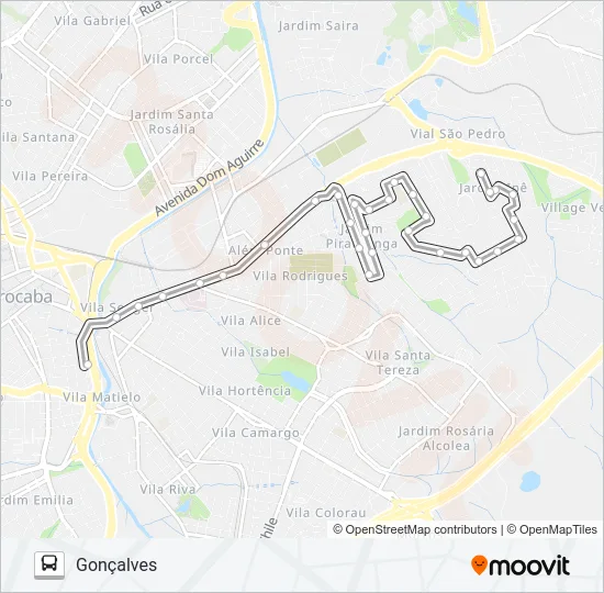 41 GONÇALVES Bus Line Map