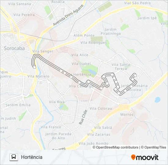 47 HORTÊNCIA Bus Line Map