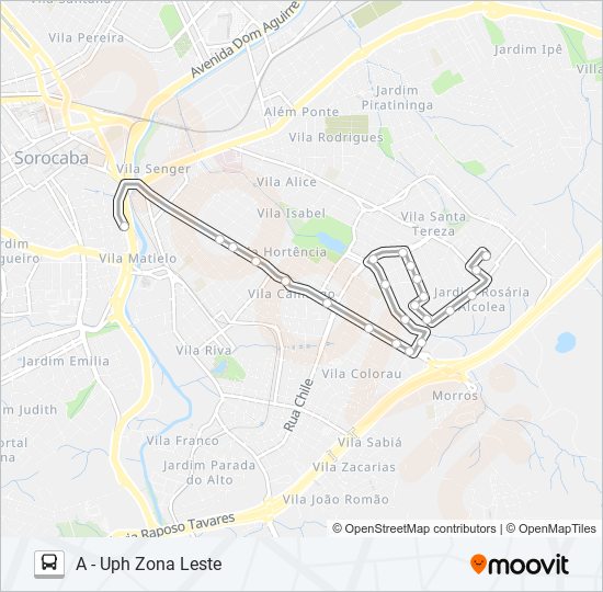 Mapa da linha 47 HORTÊNCIA de ônibus