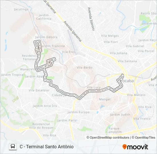 60 OURO FINO Bus Line Map