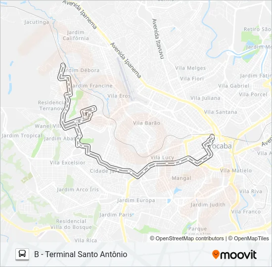 60 OURO FINO Bus Line Map