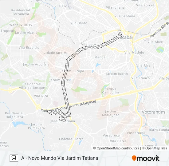 44 NOVO MUNDO Bus Line Map