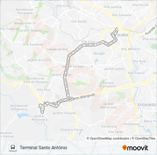 44 NOVO MUNDO Bus Line Map